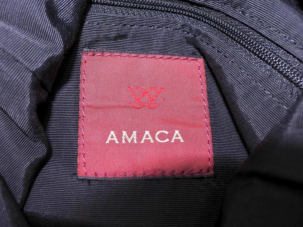 AMACAa мака 2WAY кожа рука клатч бежевый x чёрный ## * fgd1 женский 