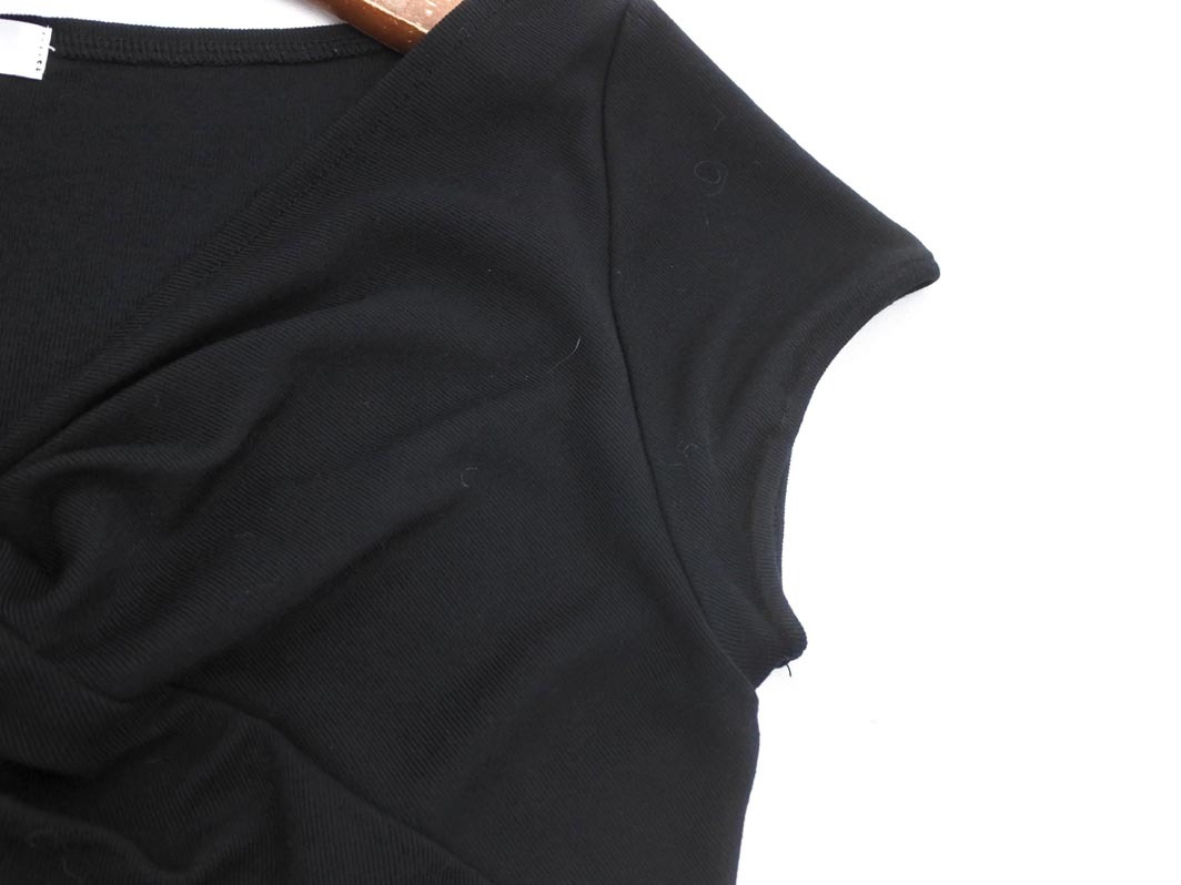 NATURAL BEAUTY BASIC ナチュラルビューティーベーシック ツイスト ノースリーブ ニット セーター sizeM/黒 ■◆ ☆ fgd1 レディース_画像3