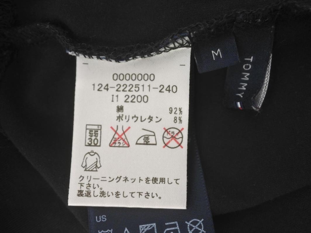 ネコポスOK TOMMY HILFIGER トミーヒルフィガー ポロシャツ sizeM/黒 ■◆ ☆ fgb1 レディース_画像7