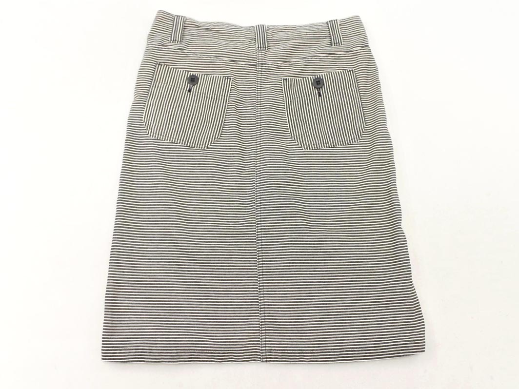 johnbull ジョンブル ボーダー タイト スカート sizeM/黒ｘ白 ■■ ☆ fha4 レディース