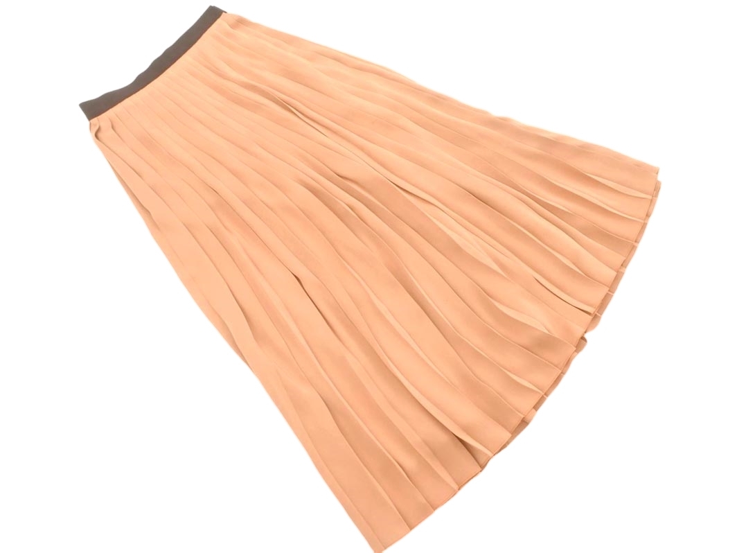 allureville アルアバイル ロング プリーツ スカート size2/キャメル ■■ ☆ fha4 レディース_画像1
