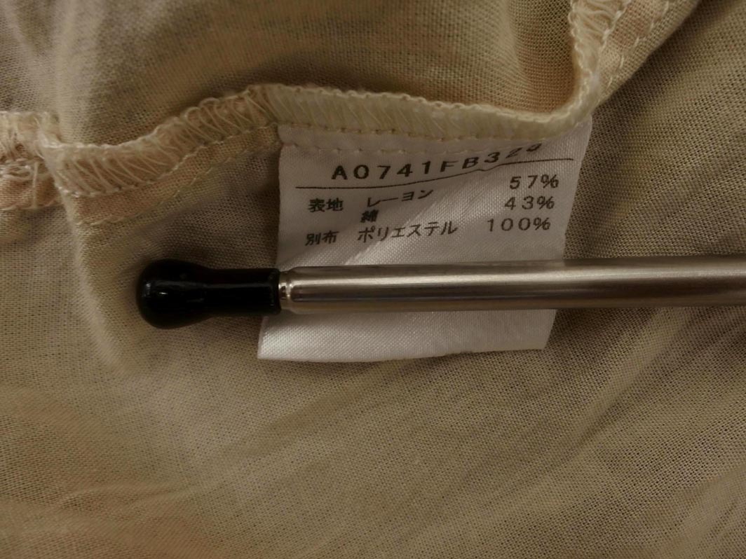 ネコポスOK MELROSE メルローズ プルオーバー ブラウス シャツ ベージュx茶 ■◇ ☆ fha4 レディース_画像5