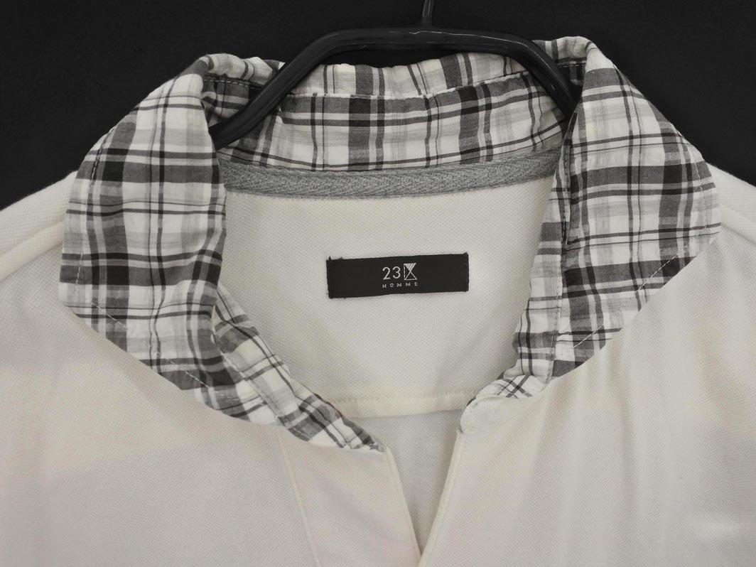 23 район HOMME рубашка-поло size50/ "теплый" белый #* * fha4 мужской