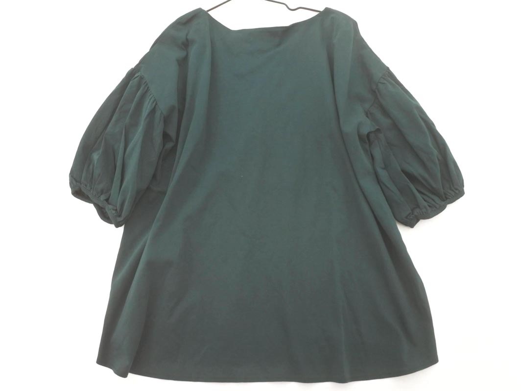 NATURAL BEAUTY BASIC ナチュラルビューティーベーシック Vネック プルオーバー カットソー sizeM/緑 ■◆ ☆ fha4 レディース_画像5