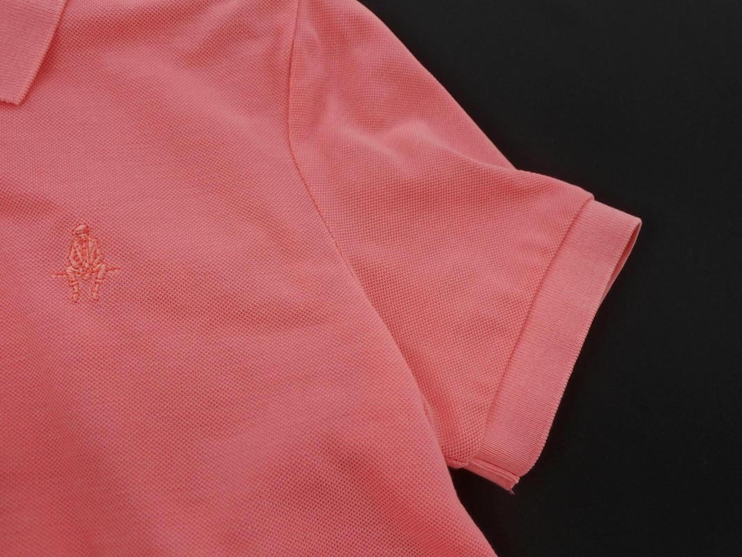 PAUL STUART paul (pole) Stuart вышивка рубашка-поло sizeM/ розовый #* * fha4 женский 