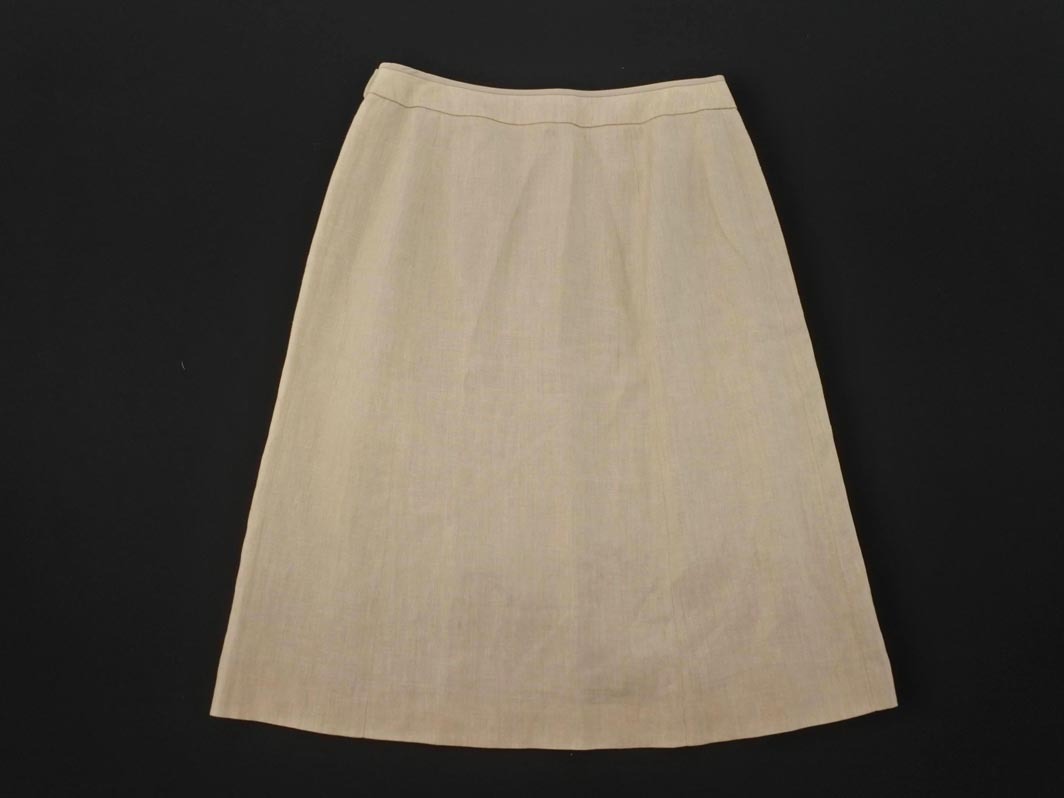 PAUL STUART paul (pole) Stuart linen100% юбка size4/ бежевый #* * fha5 женский 