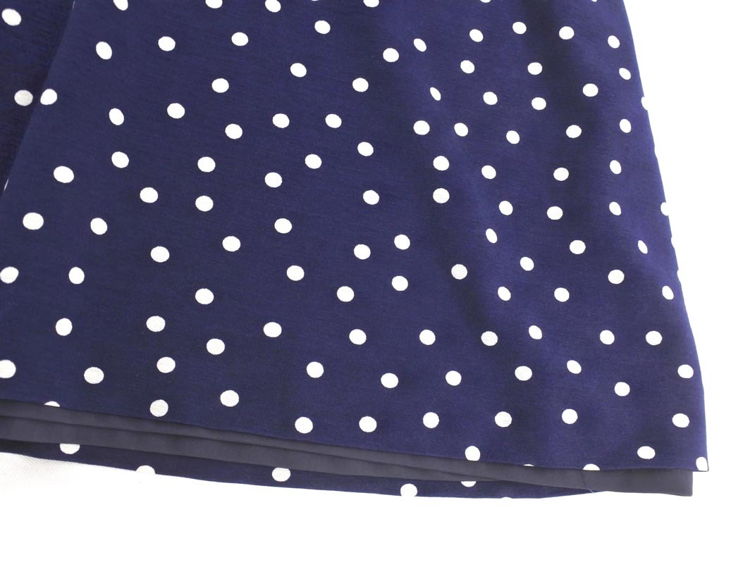 SHIPS シップス ドット チュニック ワンピース 紺 ■◆ ☆ fha5 レディース