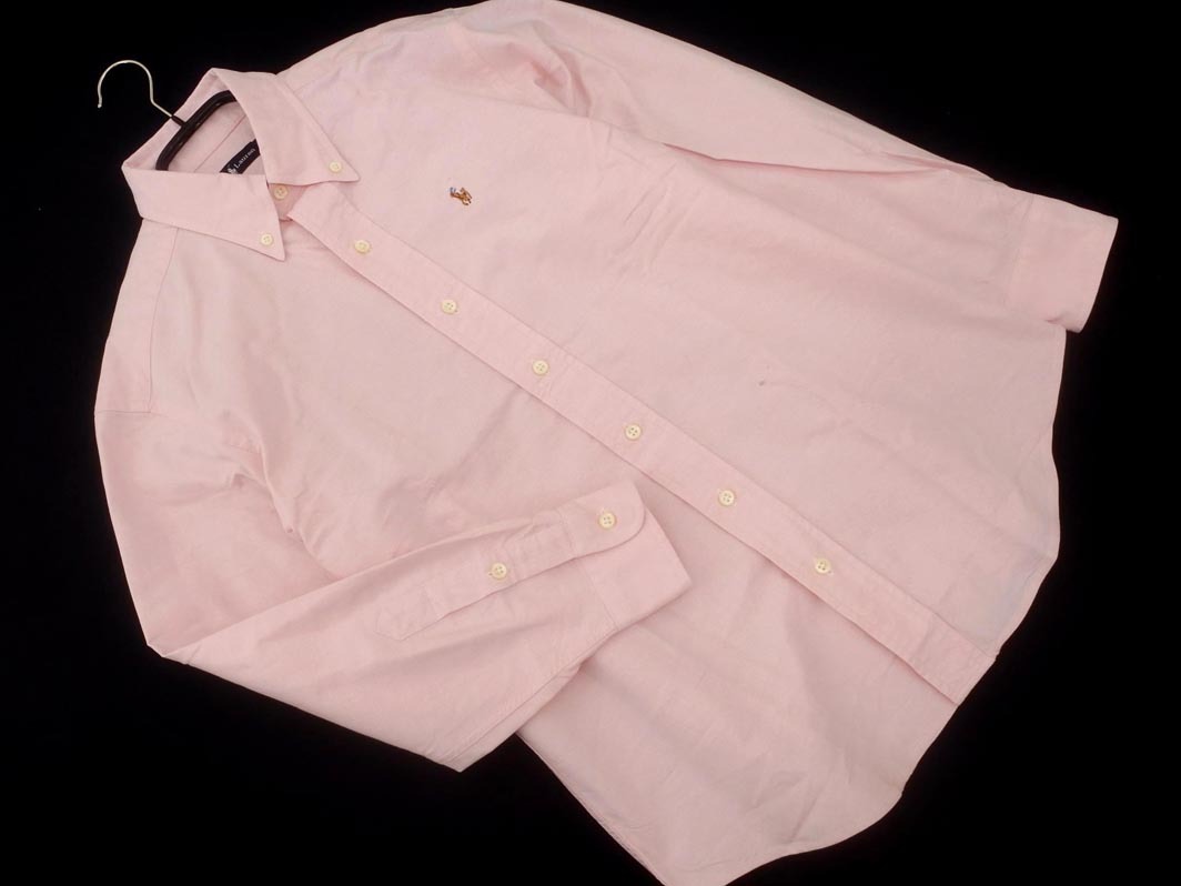 Ralph Lauren ラルフローレン ワンポイント ボタンダウン シャツ 150cm ピンク ■◇ ☆ fha6