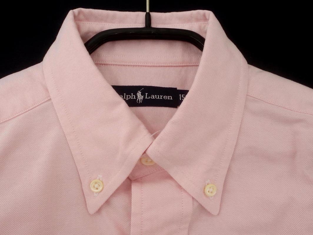 Ralph Lauren ラルフローレン ワンポイント ボタンダウン シャツ 150cm ピンク ■◇ ☆ fha6