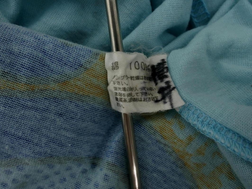 ネコポスOK familiar ファミリア スヌーピー プリント Tシャツ 80cm 水色 ■◆ ☆ fha6_画像6