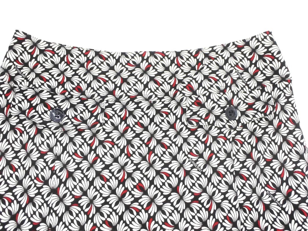 BURBERRY バーバリー 総柄 スカート size38/黒ｘ白 ■■ ☆ fha6 レディース