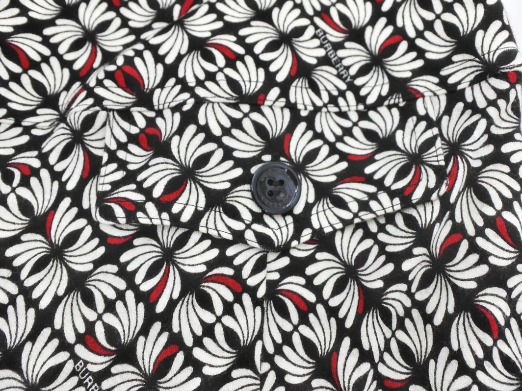 BURBERRY バーバリー 総柄 スカート size38/黒ｘ白 ■■ ☆ fha6 レディース