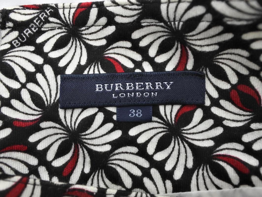 BURBERRY バーバリー 総柄 スカート size38/黒ｘ白 ■■ ☆ fha6 レディース