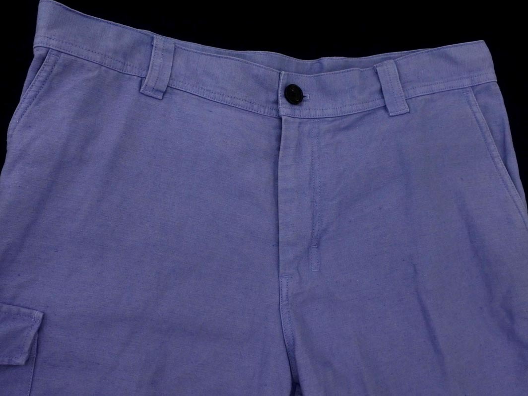 Paul Smith ポールスミス リネン混 ハーフ パンツ sizeXL/青 ■◆ ☆ fha6 メンズ_画像3