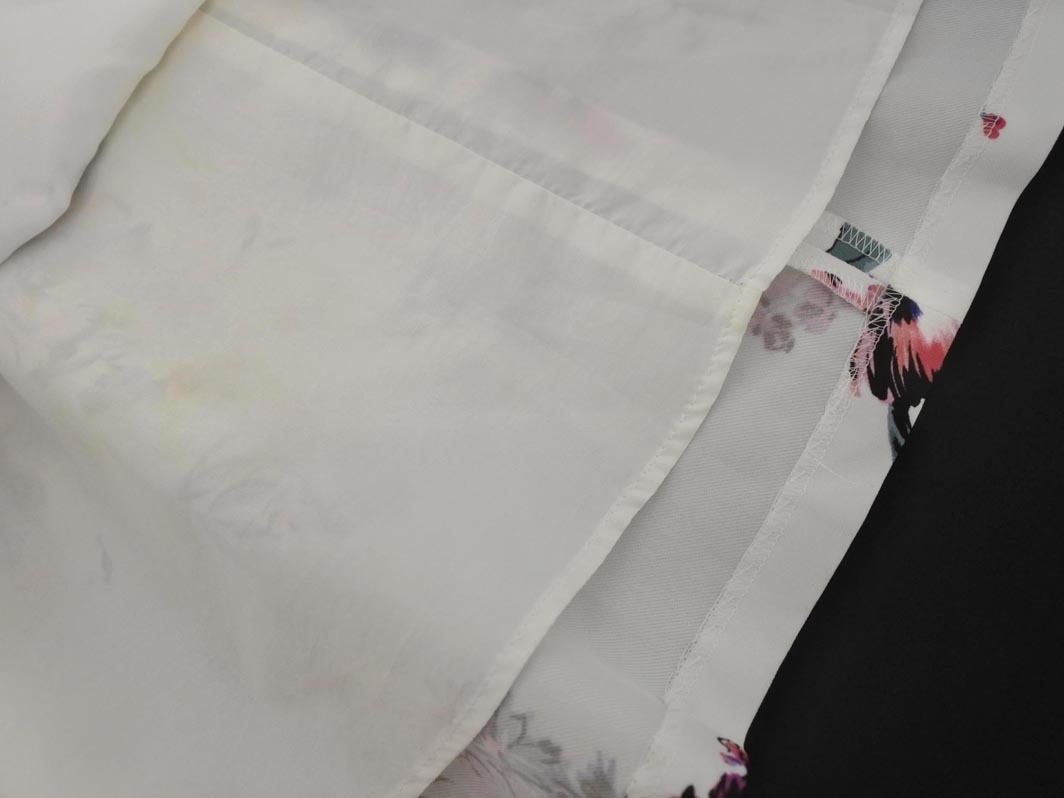 Apuweiser-riche アプワイザーリッシェ 花柄 Aライン 台形 スカート size2/白 ■◇ ☆ fha6 レディース_画像2