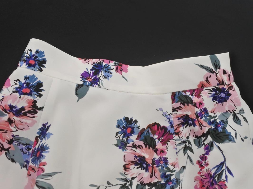 Apuweiser-riche アプワイザーリッシェ 花柄 Aライン 台形 スカート size2/白 ■◇ ☆ fha6 レディース_画像6