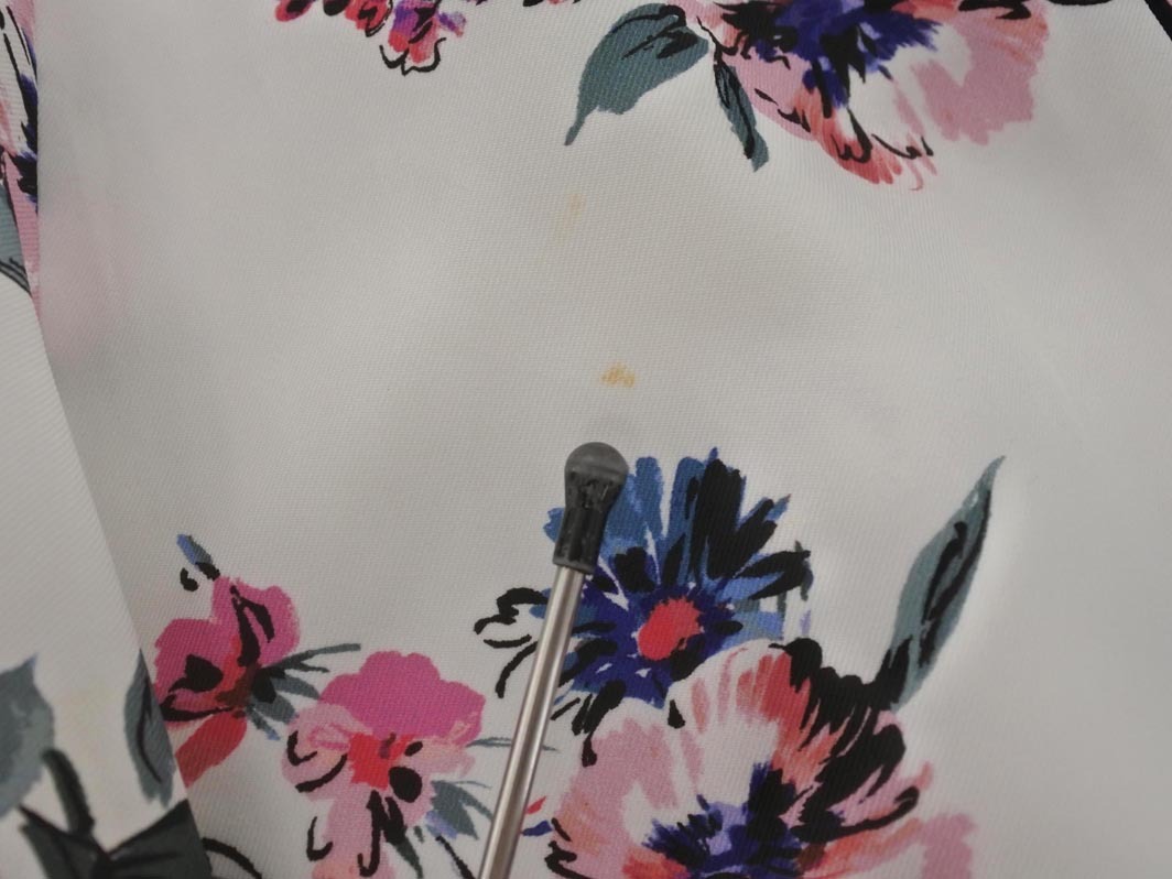 Apuweiser-riche アプワイザーリッシェ 花柄 Aライン 台形 スカート size2/白 ■◇ ☆ fha6 レディース_画像8