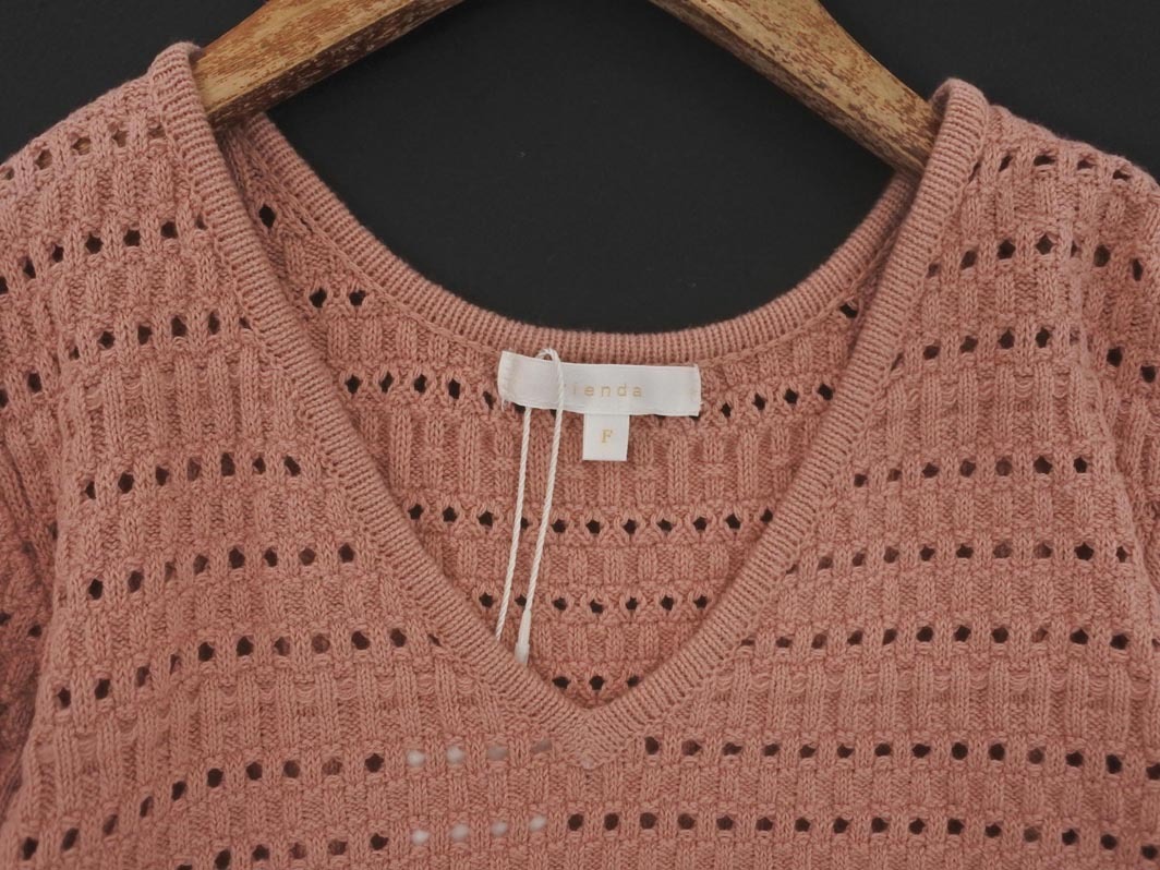  новый товар rienda rienda вязаный свитер sizeF/ розовый #* * fha8 женский 