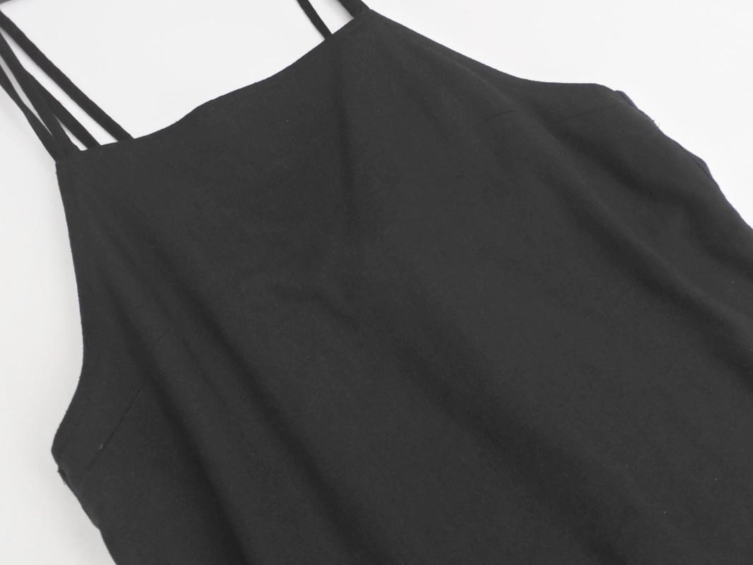 earth music&ecology アースミュージック&エコロジー ロング スリット キャミソール ワンピース sizeF/黒 ■◆ ☆ fha7 レディース_画像3