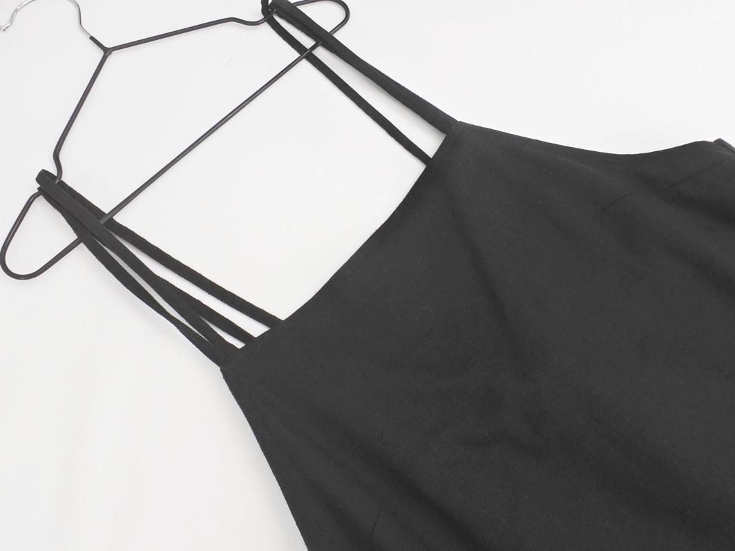 earth music&ecology アースミュージック&エコロジー ロング スリット キャミソール ワンピース sizeF/黒 ■◆ ☆ fha7 レディース_画像4