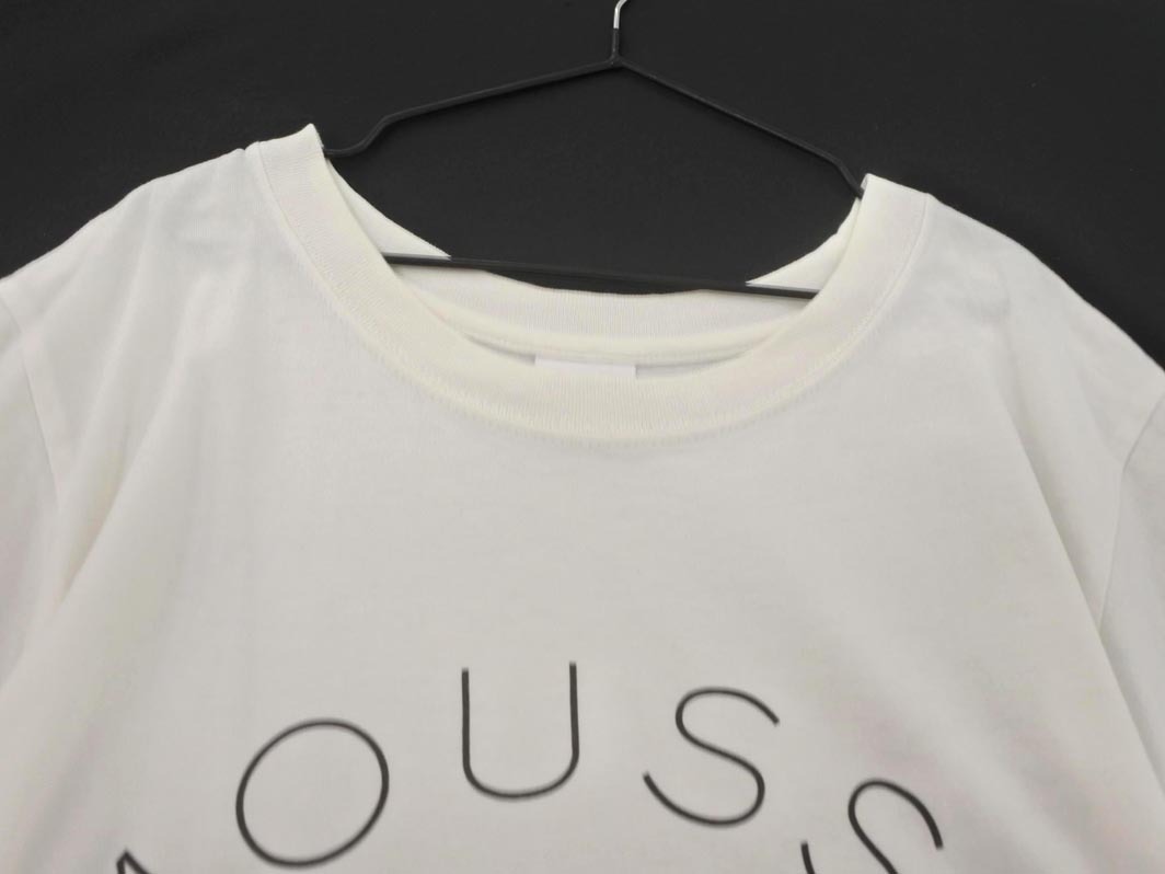 кошка pohs OK MOUSSY Moussy Logo принт футболка sizeF/ белый #* * fhb1 женский