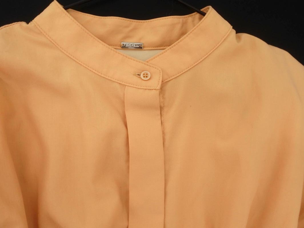 ネコポスOK Mila Owen ミラオーウェン ボリュームスリーブ タック ブラウス シャツ size0/オレンジ ■◆ ☆ fhb2 レディース