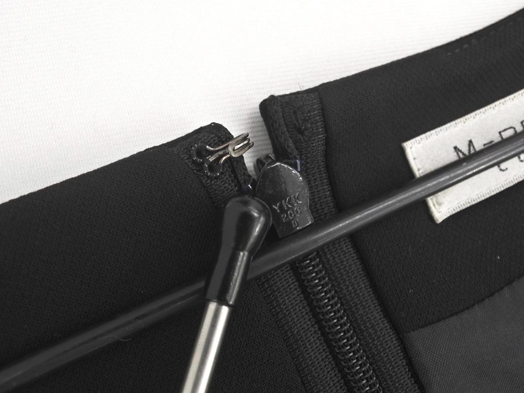 M-PREMIER エムプルミエ ウエスト リボン ワンピース size38/黒 ■◆ ☆ fhb3 レディース_画像4