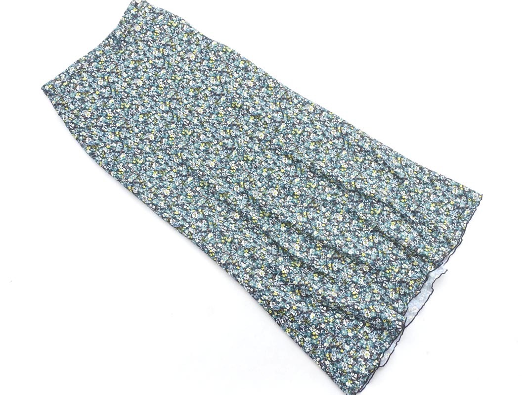SLOBE IENA スローブイエナ 花柄 ロング スカート size38/黒ｘ緑 ■◇ ☆ fhb3 レディース