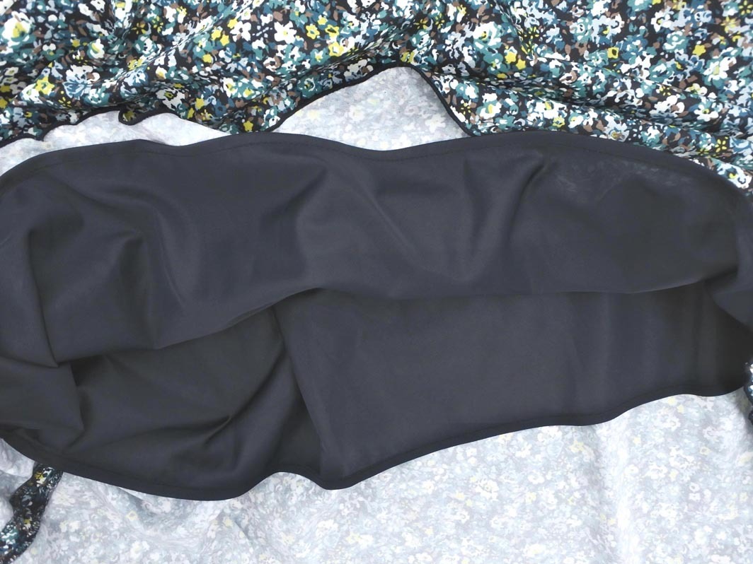SLOBE IENA スローブイエナ 花柄 ロング スカート size38/黒ｘ緑 ■◇ ☆ fhb3 レディース