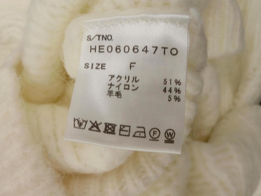 Heather ヘザー Uネック ニット セーター sizeF/白 ◇■ ☆ fhb3 レディース_画像5