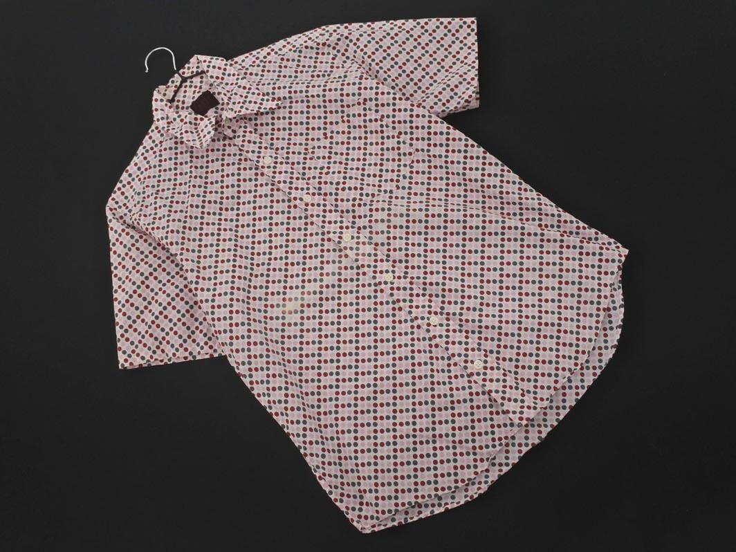 ネコポスOK TAKEO KIKUCHI タケオキクチ ドット柄 シャツ size2/白 ■◆ ☆ fhb8 メンズ_画像1