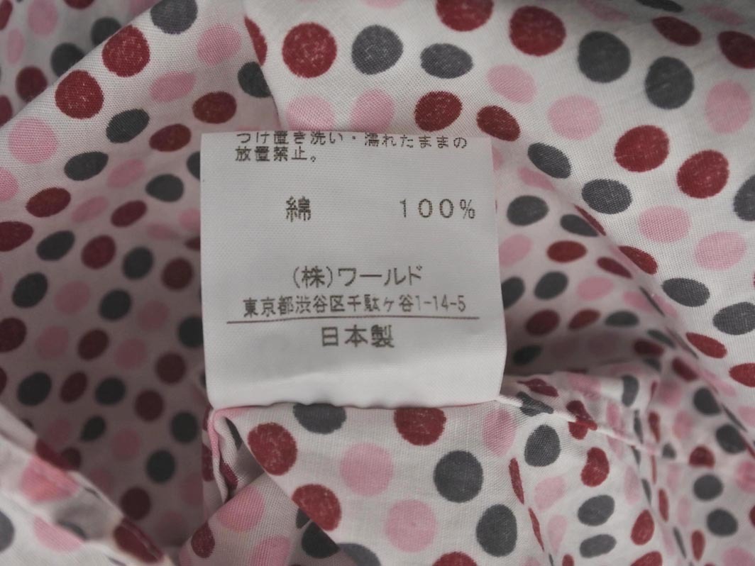 ネコポスOK TAKEO KIKUCHI タケオキクチ ドット柄 シャツ size2/白 ■◆ ☆ fhb8 メンズ_画像6
