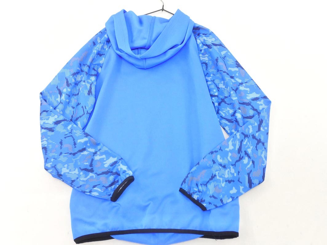 PUMA プーマ ロゴ プリント プルオーバー パーカー 160cm 青 ◇■ ☆ fhb8_画像5