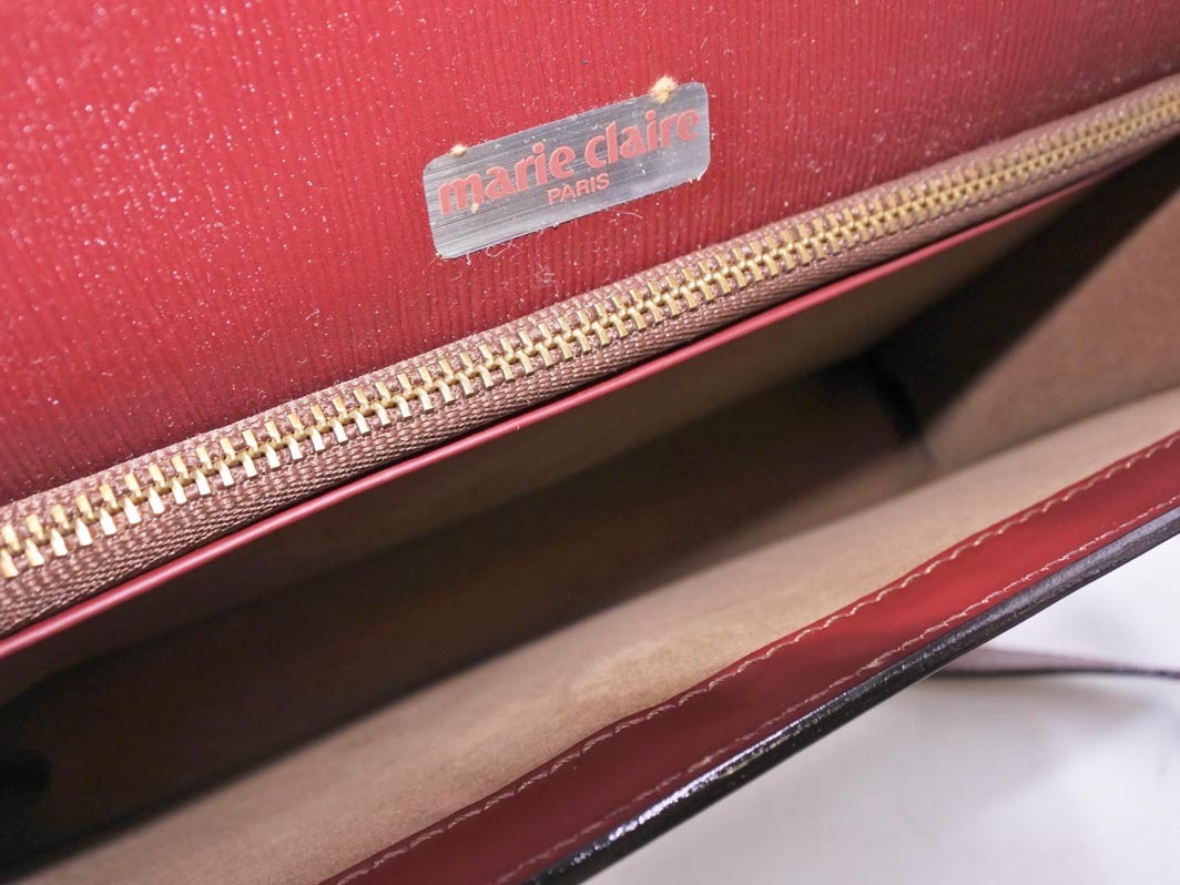 marie claire マリクレール ショルダー バッグ 赤 ■■ ☆ fhb9 レディース_画像8