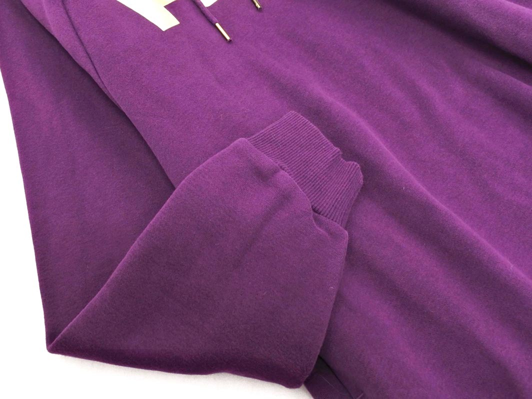 PUMA プーマ 裏起毛 ロゴ プリント プルオーバー パーカー sizeM/紫 ◇■ ☆ fhb9 レディース_画像2