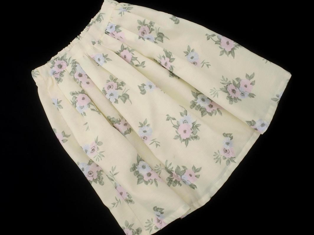 earth music&ecology アースミュージック&エコロジー 花柄 フレア スカート sizeF/ライトイエロー ■■ ☆ fhc0 レディース_画像1