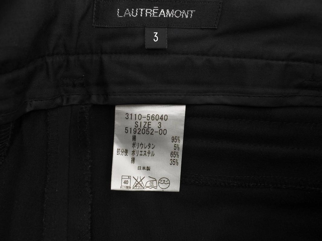 LAUTREAMONT ロートレアモン クロップド パンツ size3/黒 ■◇ ☆ fhc1 レディース