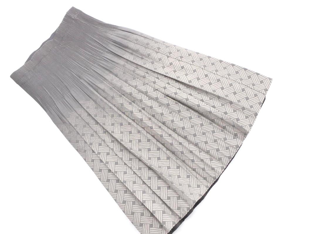 COMME CA DU MODE コム サ デ モード リバーシブル プリーツ スカート size9/グレー ■■ ☆ fhc1 レディース