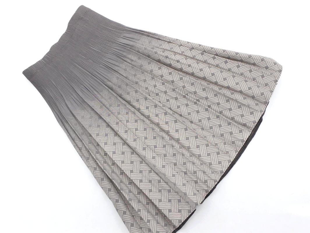 COMME CA DU MODE コム サ デ モード リバーシブル プリーツ スカート size9/グレー ■■ ☆ fhc1 レディース