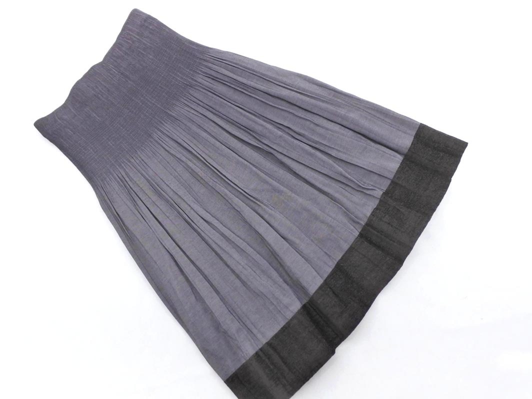 COMME CA DU MODE コム サ デ モード リバーシブル プリーツ スカート size9/グレー ■■ ☆ fhc1 レディース