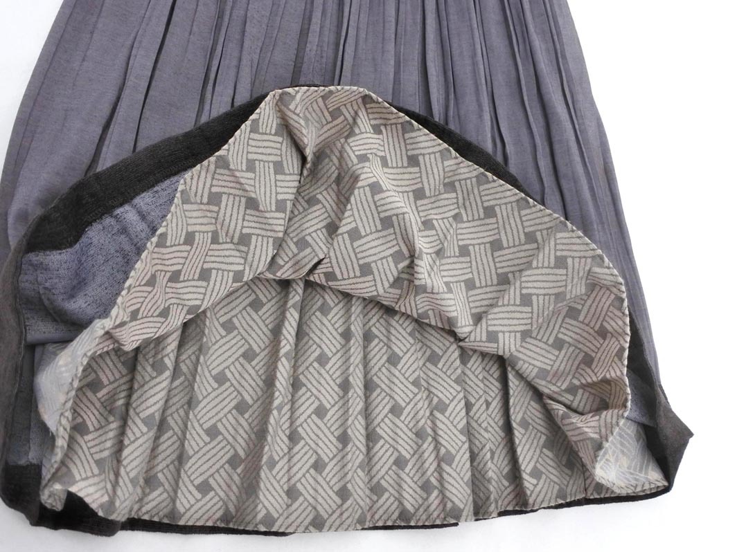 COMME CA DU MODE コム サ デ モード リバーシブル プリーツ スカート size9/グレー ■■ ☆ fhc1 レディース