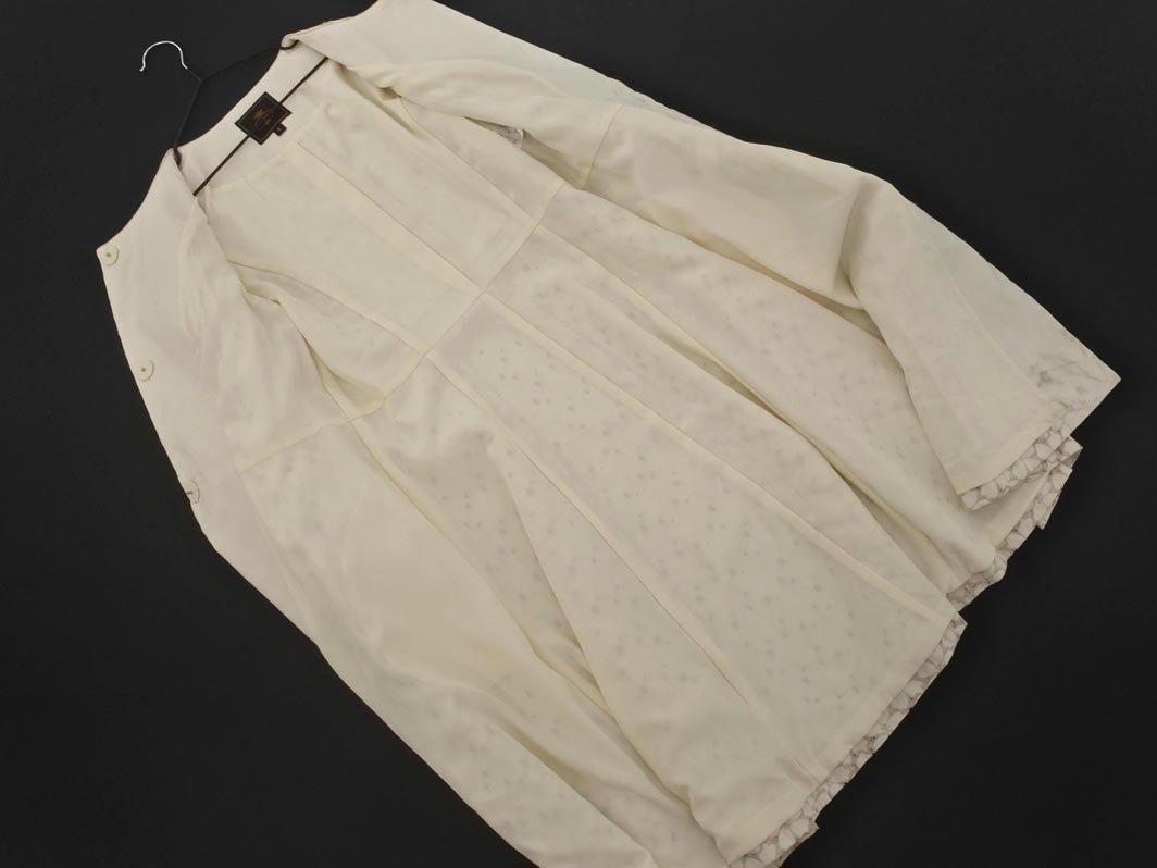 TOCCA トッカ カットワーク ノーカラー コート size2/オフホワイト ■◇◎ ☆ fhc2 レディース_画像5