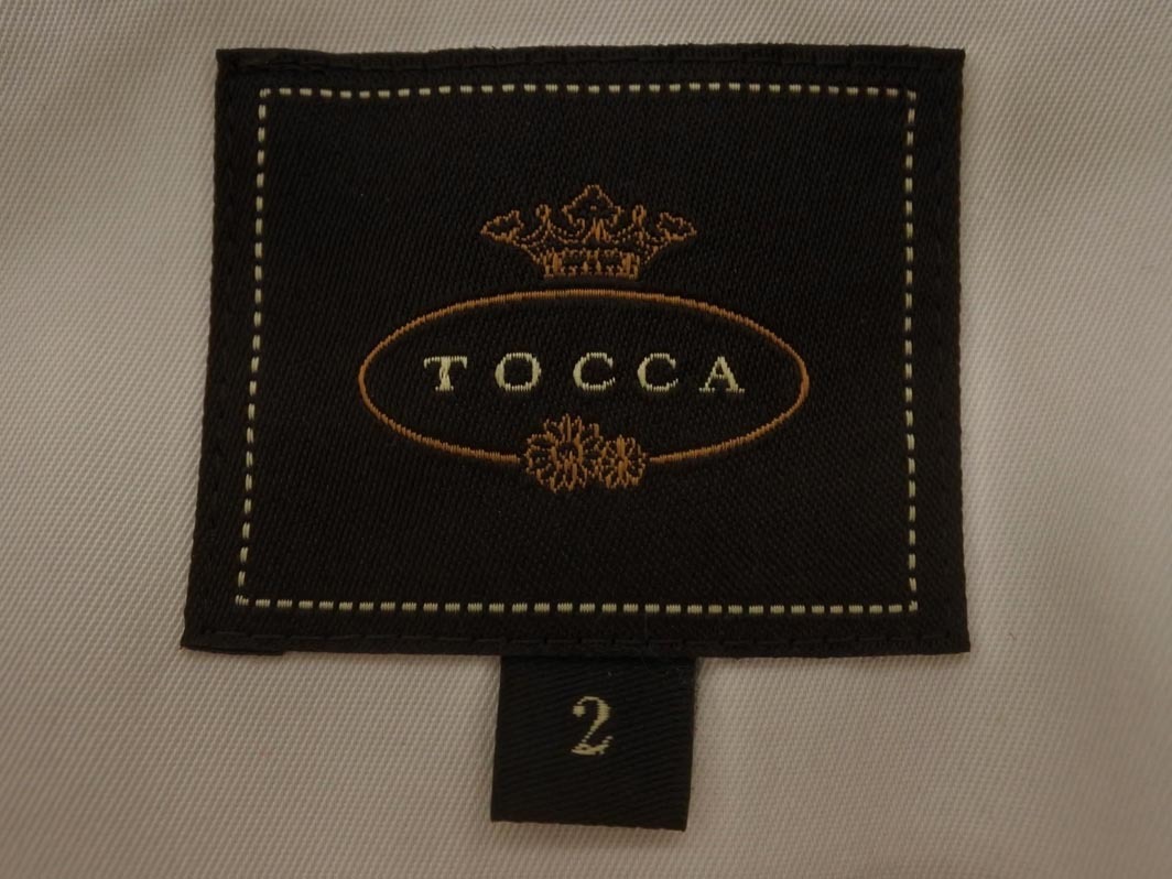 TOCCA トッカ カットワーク ノーカラー コート size2/オフホワイト ■◇◎ ☆ fhc2 レディース_画像8