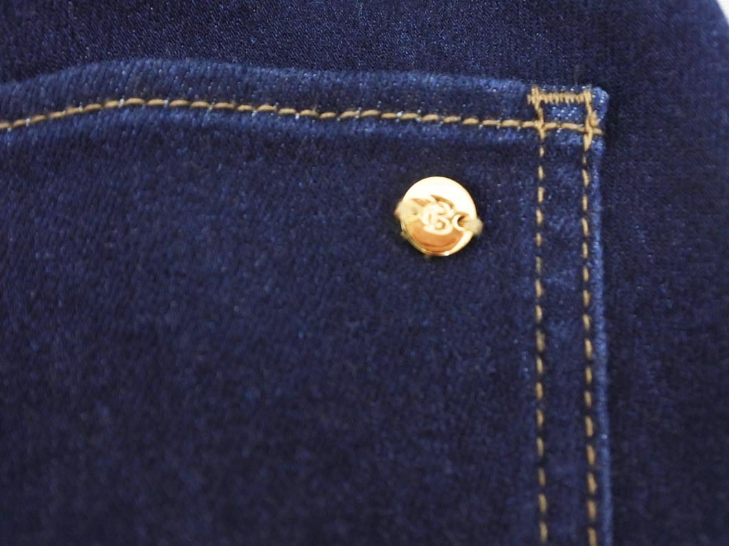 BLUE LABEL CRESTBRIDGE ブルーレーベル クレストブリッジ チェック ストレッチ デニムパンツ size36/ブルー ■■ ☆ fhc2 レディース