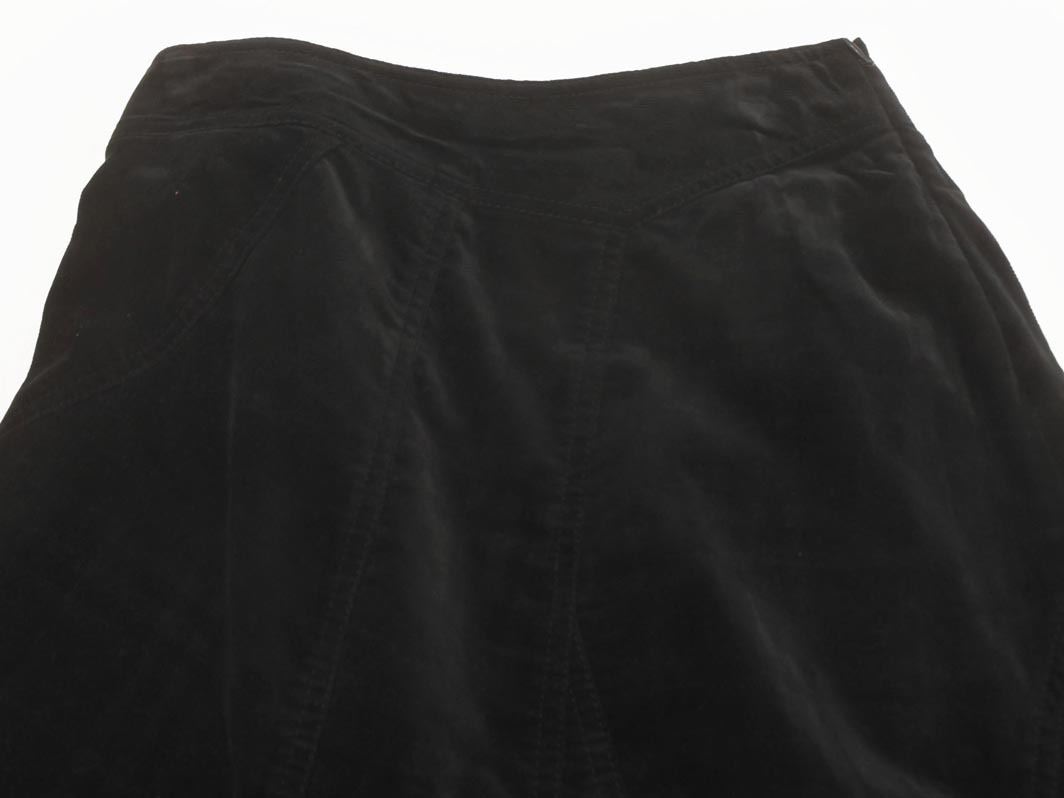 BURBERRY バーバリー ベロア チェック スカート size38/黒 ◇■ ☆ fhc1 レディース