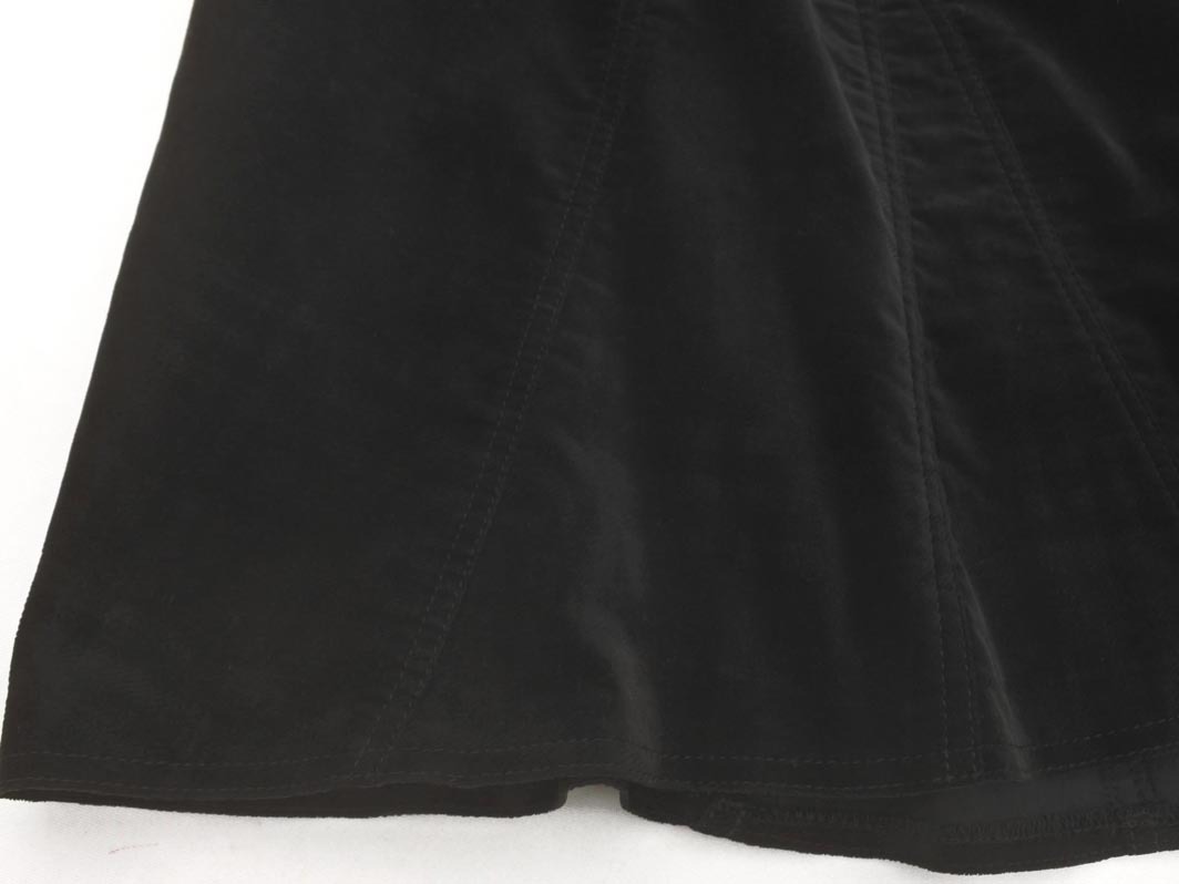 BURBERRY バーバリー ベロア チェック スカート size38/黒 ◇■ ☆ fhc1 レディース