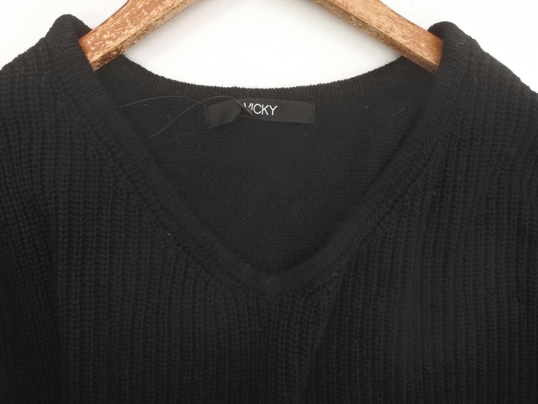 新品 VICKY ビッキー Vネック ニット セーター size2/黒 ◇■ ☆ fhc2 レディース_画像3