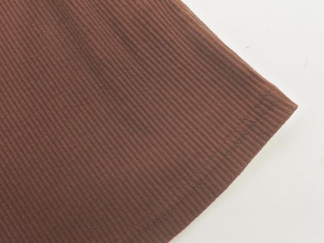 AZUL BY MOUSSY azur bai Moussy квадратное шея ребра футболка sizeM/ чай #* * fhc2 женский