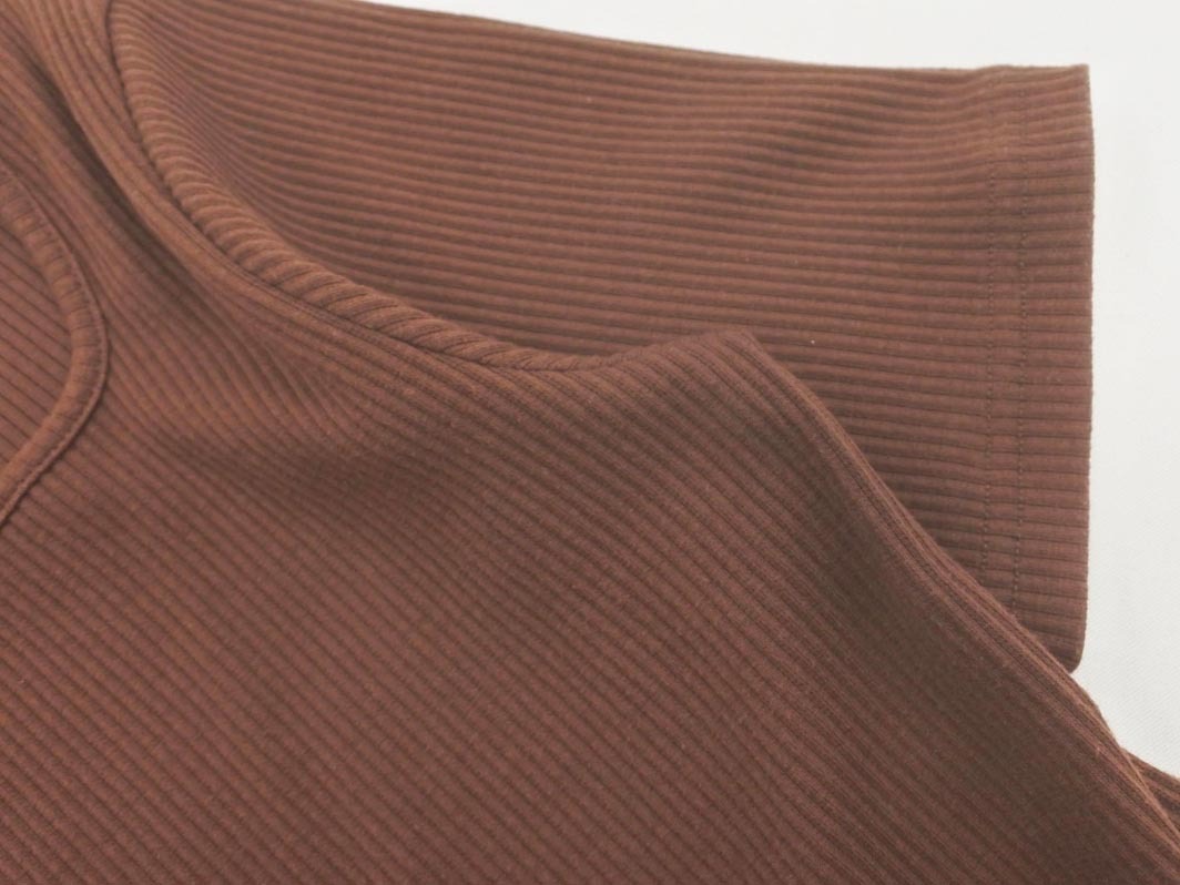 AZUL BY MOUSSY azur bai Moussy квадратное шея ребра футболка sizeM/ чай #* * fhc2 женский