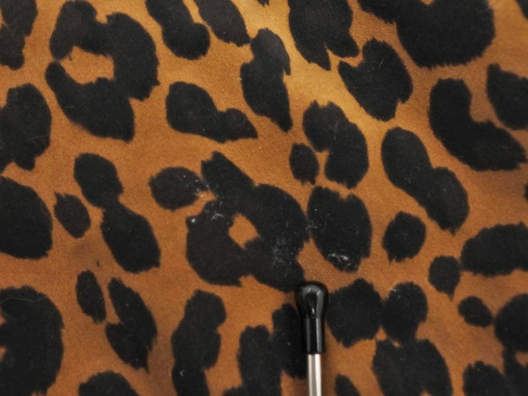 SHIPS シップス レオパード柄 ロング フレア スカート sizeM/黒x茶 ◇■ ☆ fhc2 レディース_画像5